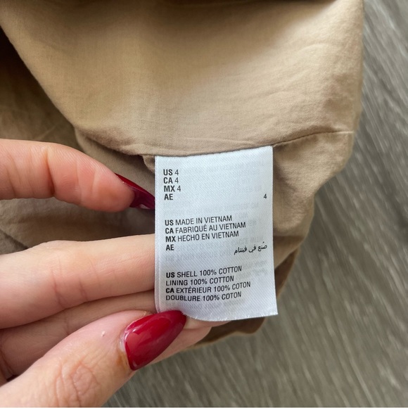 INC Brown Eyelet Puff Sleeve Mini Wrap Dress - Picture 8 of 11